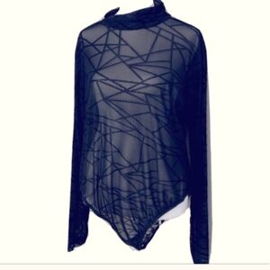 Black Mesh Bodysuit